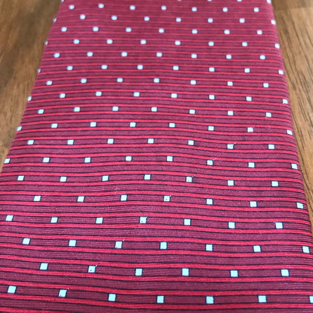 Red silk tie from Stafford